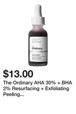 Sephora The Ordinary AHA 30% + BHA 2% Resurfacing + Exfoliating Peeling Solution offer