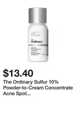 Sephora The Ordinary Sulfur 10% Powder-to-Cream Concentrate Acne Spot Treatment offer