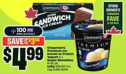 FreshCo Chapman's Premium Ice Cream or Frozen Yogurt offer