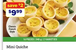 M & M Food Market Classic French Style Mini Quiche offer