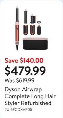 Walmart Dyson Airwrap Complete Long Hair Styler Refurbished offer