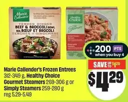 FreshCo Marie Callender's Frozen Entrees, Healthy Choice Gourmet Steamers or Simply Steamers offer