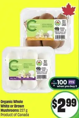 FreshCo Organic Whole White or Brown Mushrooms offer