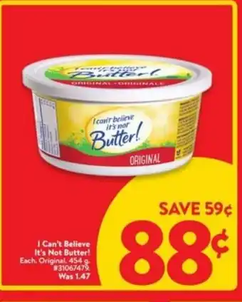 Walmart I cant believe it's not butter offer
