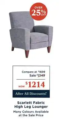 La Z Boy Scarlett Fabric High Leg Lounger offer