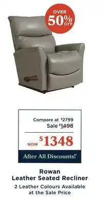 La Z Boy Rowan Leather Seated Recliner offer