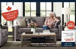 La Z Boy Kennedy Fabric Stationary Sofa offer