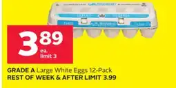 Rexall GRADE A Large White Eggs offer