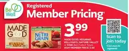 Rexall MADE GOOD, NÜGABAR, KELLOGG'S, NATURE VALLEY or KIND Bars offer