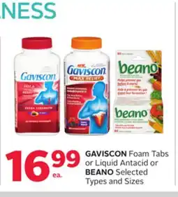 Rexall GAVISCON Foam Tabs or Liquid Antacid or BEANO offer