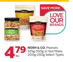 Rexall NOSH & CO. Peanuts 525g-550g or Nut Mixes 200g-250g offer