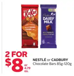Rexall NESTLÉ or CADBURY Chocolate Bars offer