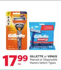Rexall GILLETTE or VENUS Manual or Disposable Razors offer