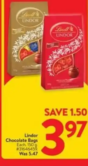 Walmart Lindor chocolate bags offer