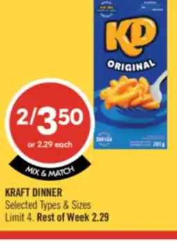 Shoppers Drug Mart KRAFT DINNER offer