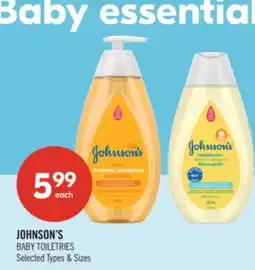 Shoppers Drug Mart JOHNSON'S BABY TOILETRIES offer