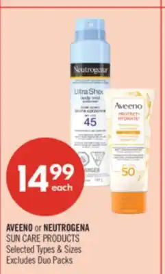Shoppers Drug Mart AVEENO OR NEUTROGENA SUN CARE PRODUCTS offer