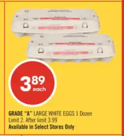 Shoppers Drug Mart GRADE A LARGE WHITE EGGS 1 Dozen offer