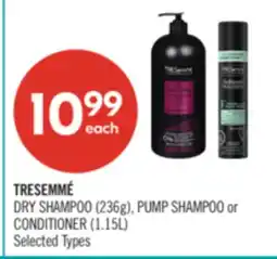 Shoppers Drug Mart TRESEMMÉ DRY SHAMPOO (236g), PUMP SHAMPOO or CONDITIONER (1.15L) offer