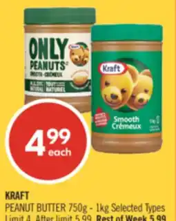 Shoppers Drug Mart KRAFT PEANUT BUTTER offer