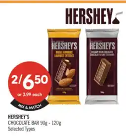 Shoppers Drug Mart HERSHEY'S CHOCOLATE BAR offer