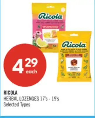 Shoppers Drug Mart RICOLA HERBAL LOZENGES offer