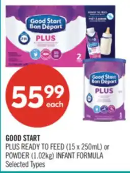 Shoppers Drug Mart GOOD START PLUS READY TO FEED (15 x 250mL) or POWDER (1.02kg) INFANT FORMULA offer
