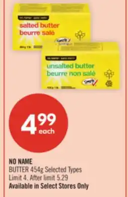 Shoppers Drug Mart NO NAME BUTTER offer
