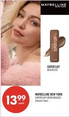 Shoppers Drug Mart MAYBELLINE NEW YORK SUPERFLUFF BROW MOUSSE offer