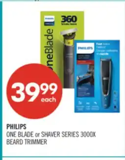 Shoppers Drug Mart PHILIPS ONE BLADE or SHAVER SERIES 3000X BEARD TRIMMER offer