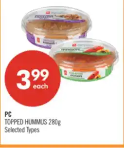 Shoppers Drug Mart PC TOPPED HUMMUS offer