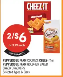 Shoppers Drug Mart PEPPERIDGE FARM COOKIES, CHEEZ-IT or PEPPERIDGE FARM GOLDFISH BAKED SNACK CRACKERS offer