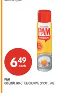 Shoppers Drug Mart PAM ORIGINAL NO-STICK COOKING SPRAY offer