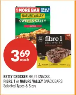 Shoppers Drug Mart BETTY CROCKER FRUIT SNACKS, FIBRE 1 or NATURE VALLEY SNACK BARS offer