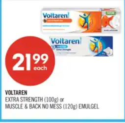 Shoppers Drug Mart VOLTAREN EXTRA STRENGTH (100g) or MUSCLE & BACK NO MESS (120g) EMULGEL offer