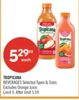Shoppers Drug Mart TROPICANA BEVERAGES offer