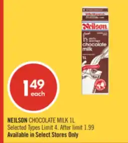 Shoppers Drug Mart NEILSON CHOCOLATE MILK 1L offer