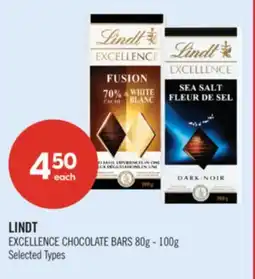 Shoppers Drug Mart LINDT EXCELLENCE CHOCOLATE BARS offer