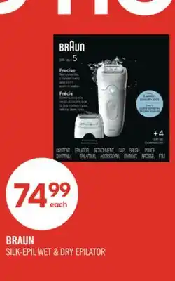 Shoppers Drug Mart BRAUN SILK-EPIL WET & DRY EPILATOR offer