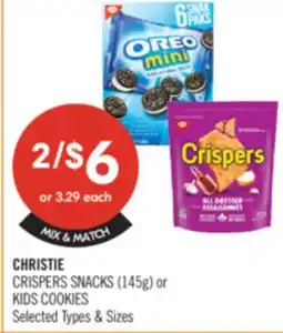 Shoppers Drug Mart CHRISTIE CRISPERS SNACKS (145g) or KIDS COOKIES offer