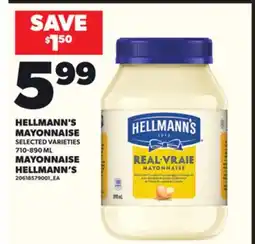 Independent City Market HELLMANN'S MAYONNAISE, 710-890 ML offer
