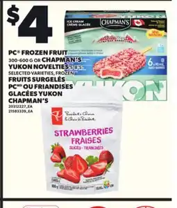 Independent City Market PC FROZEN FRUIT 300-600 G OR CHAPMAN'S YUKON NOVELTIES 5-8'S offer