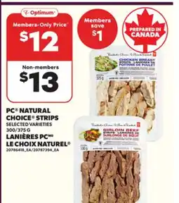 Independent City Market PC NATURAL CHOICE STRIPS, 300/375 G offer