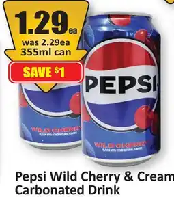 Starsky Pepsi Wild Cherry & Cream Carbonated Drink offer