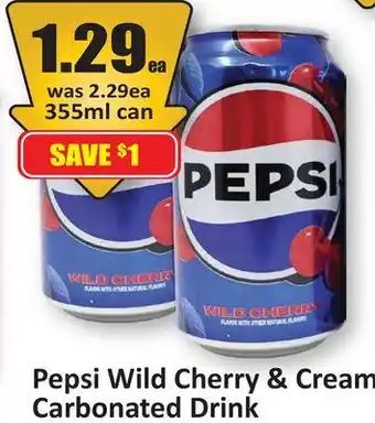Starsky Pepsi Wild Cherry & Cream Carbonated Drink offer