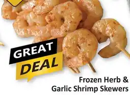 Starsky Frozen Herb & Garlic Shrimp Skewers offer