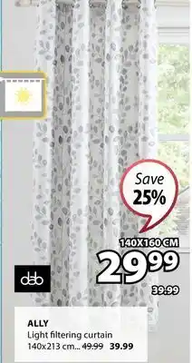 JYSK ALLY Light filtering curtain offer