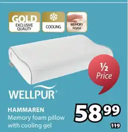 JYSK Hammaren Memory foam pillow with cooling gel offer