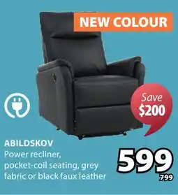 JYSK Abildskov Power recliner offer