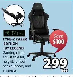 JYSK TYPE-Z RAZER EDITION-BY LEGEND Gaming chair offer